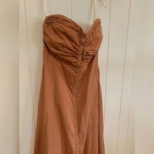 Free People strapless cotton dress with front pockets!